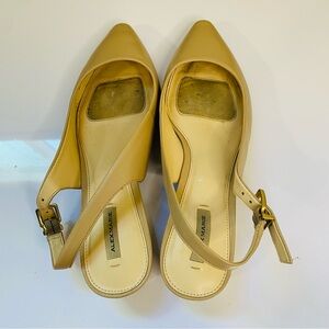 Alex Marie Women's Beige Slingback Flats